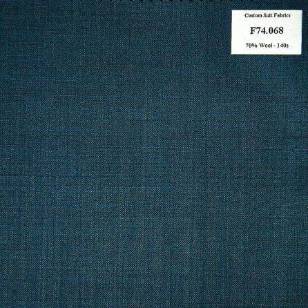 (HẾT HÀNG) F74.068 Kevinlli V6 - Vải Suit 70% Wool - Xanh Dương Trơn